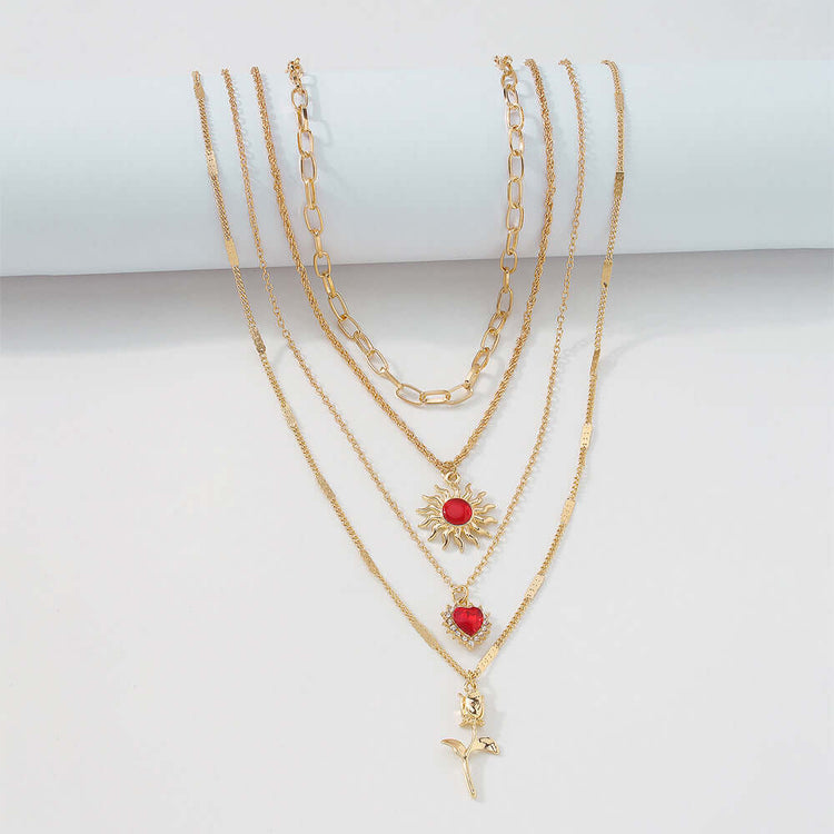 RIAX RIZON Layered Diamond Chain Necklace
