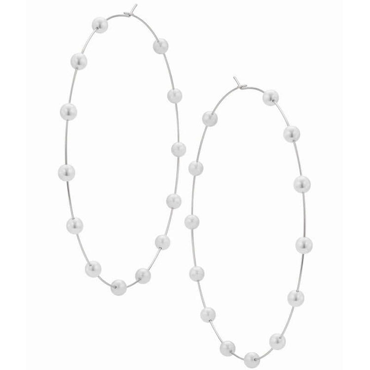 RIAX RIZON Pearl Large Hoop Earrings