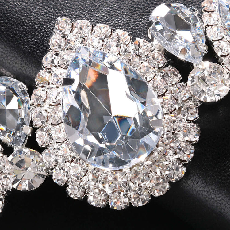 RIAX RIZON Rhinestone Drop-Shaped Full Diamond Necklace