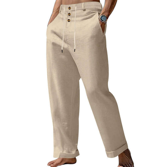 RIAX RIZON Cotton-Linen Straight-Leg Casual Pants