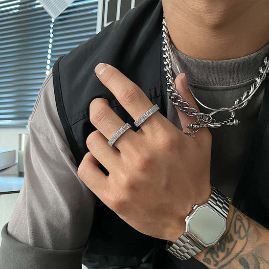 RIAX RIZON Cuban Diamond Fashion Ring for Men