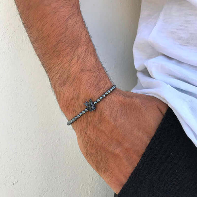 RIAX RIZON Glamour Men Fashion Beaded Hand Bracelet