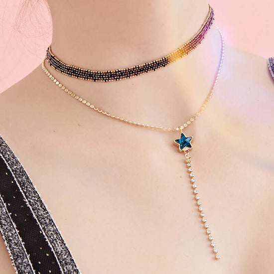 RIAX RIZON Crystal Star Pendant Necklace