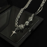 RIAX RIZON Opal Titanium Steel Necklace for Men