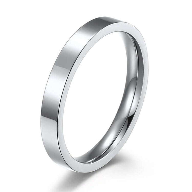 RIAX RIZON 3mm Stainless Steel Stackable Ring Plain Wedding Band