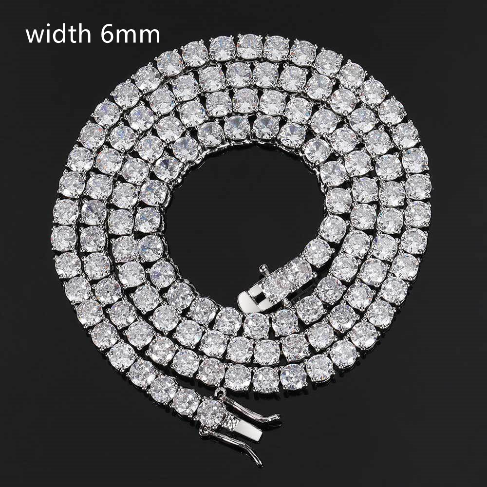 RIAX RIZON Hip Hop Tennis Chain Zircon Necklace for Men