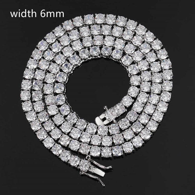 RIAX RIZON Hip Hop Tennis Chain Zircon Necklace for Men