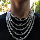 RIAX RIZON Hip Hop Tennis Chain Zircon Necklace for Men