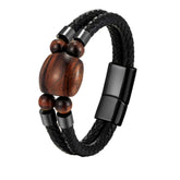 RIAX RIZON Stainless Steel Natural Tiger Eye Stone Beaded Bracelet