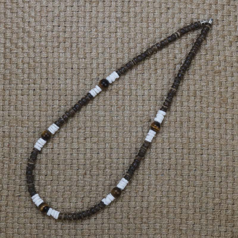 RIAX RIZON Men Tribe Ethnic Coconut Shell Necklace