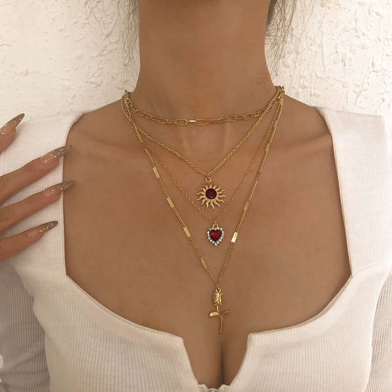 RIAX RIZON Layered Diamond Chain Necklace