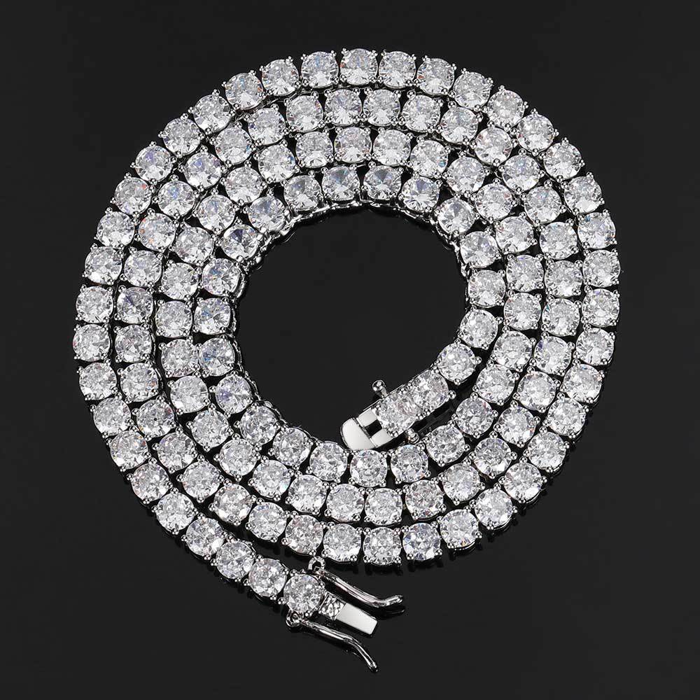 RIAX RIZON Hip Hop Tennis Chain Zircon Necklace for Men