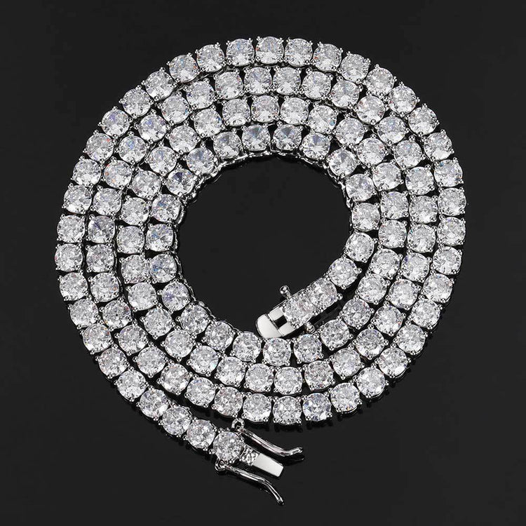 RIAX RIZON Hip Hop Tennis Chain Zircon Necklace for Men