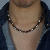 RIAX RIZON Men Tribe Ethnic Coconut Shell Necklace