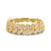 RIAX RIZON Zircon Rhombic Cuban Bracelet for Men