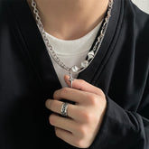 RIAX RIZON Opal Titanium Steel Necklace for Men