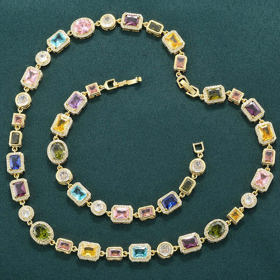 RIAX RIZON Luxe Diamond Square Choker & Bracelet Set