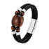 RIAX RIZON Stainless Steel Natural Tiger Eye Stone Beaded Bracelet