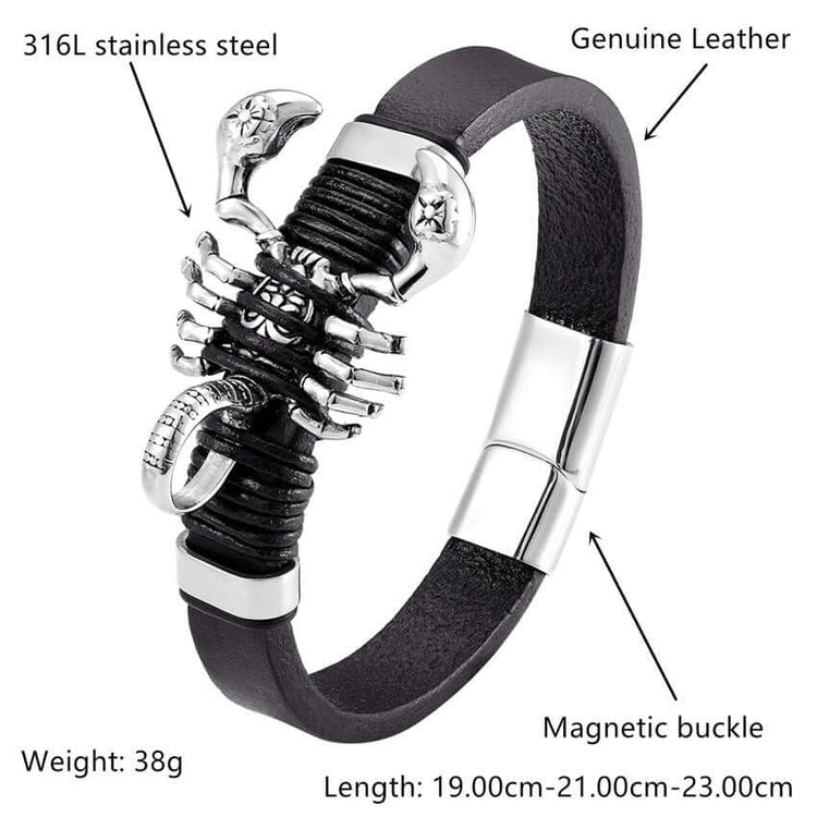 RIAX RIZON Leather Handmade Bracelet for Men