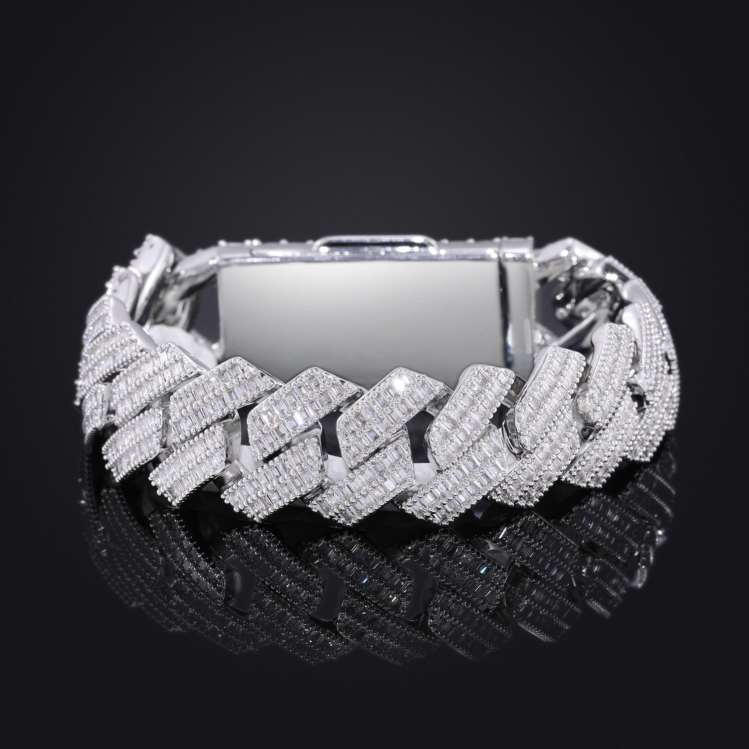 RIAX RIZON Zircon Rhombic Cuban Bracelet for Men