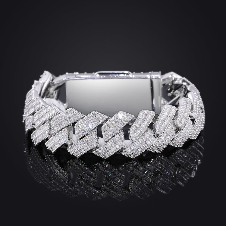 RIAX RIZON Zircon Rhombic Cuban Bracelet for Men